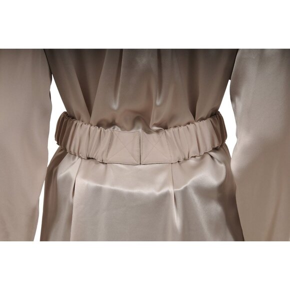 CO Essentials Collection Belted Pocket Shirt Dress Large Champagne Beige - Picture 3 of 16